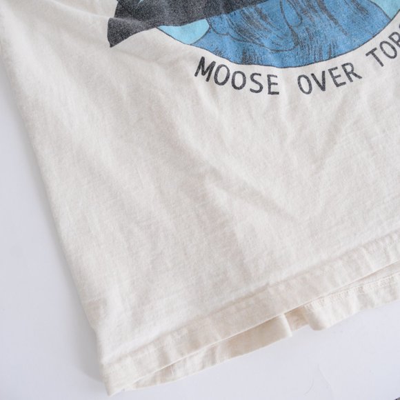"Moose Over Toronto" Vtg Single Stitch Cream T-shirt ~Lg. Worn once. - Picture 11 of 13